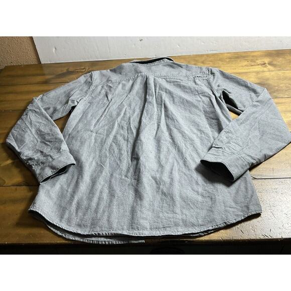 Oakley Men's Size Large Gray Long Sleeve Button Down Shirt - Picture 9 of 10